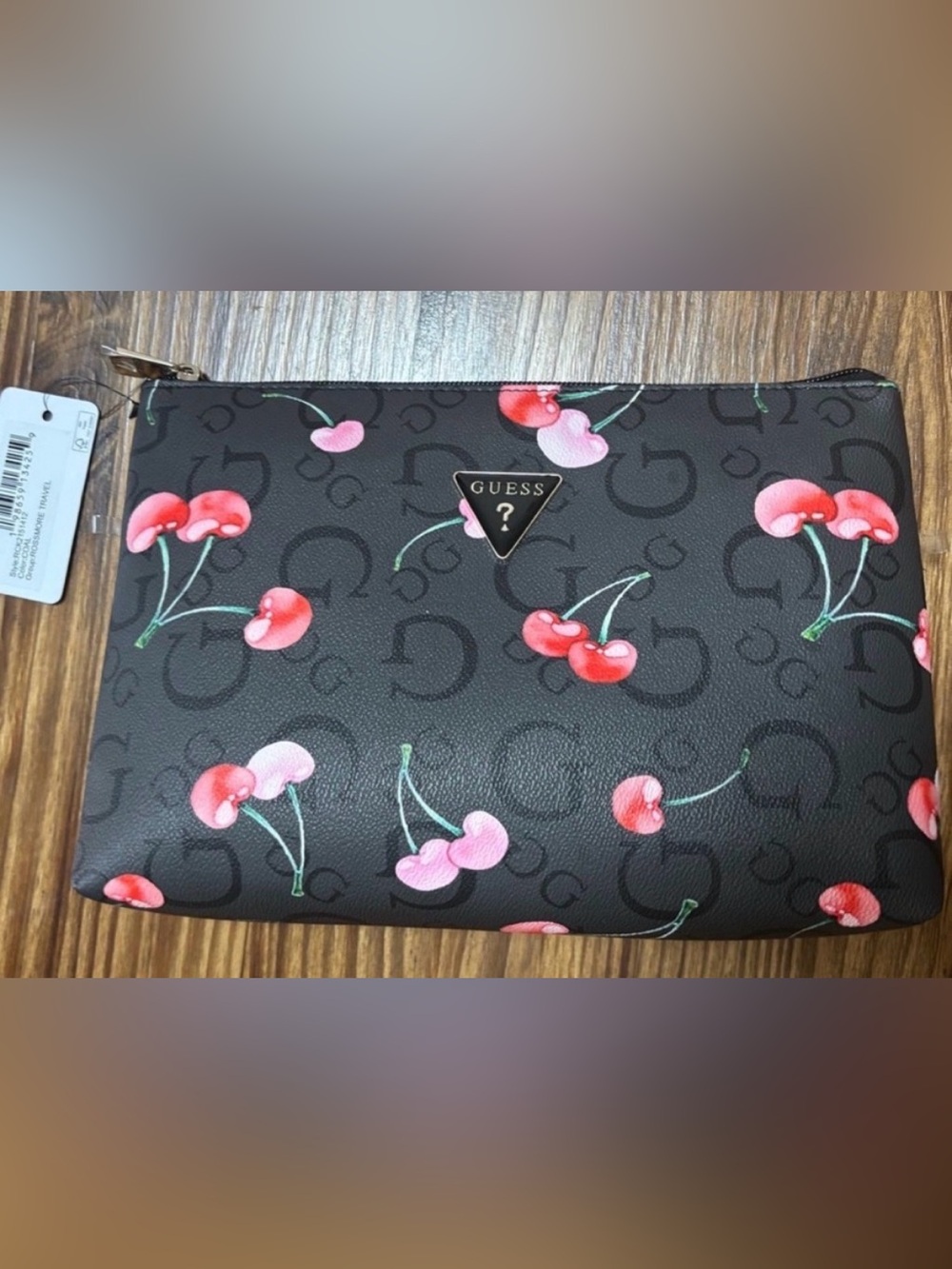 GUESS Cherry Print Cosmetic Bag
